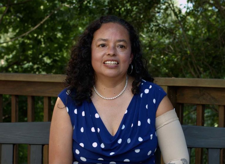 Breast cancer patient Margarita Figueroa speaks to her breast cancer journey.